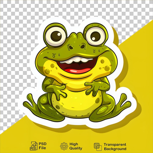 Cartoon Style Frog Sticker with Bright Colors