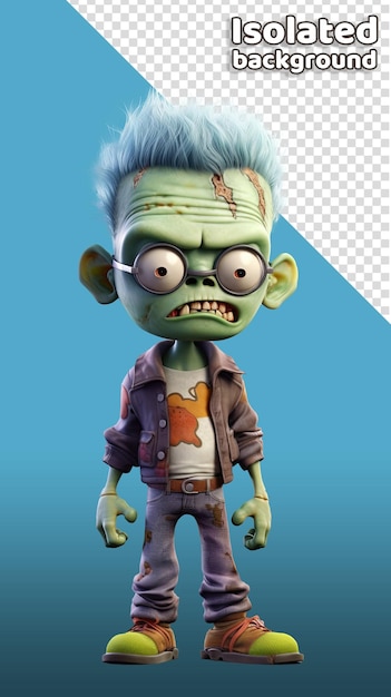 Cartoon style zombie animated character