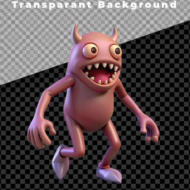 Cartoon tooth monster design