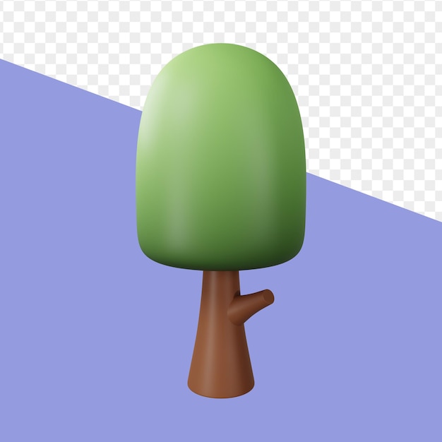 Cartoon Tree 3d Model