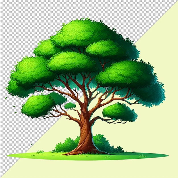 PSD cartoon tree images pine tree illustration png psd on transparent background