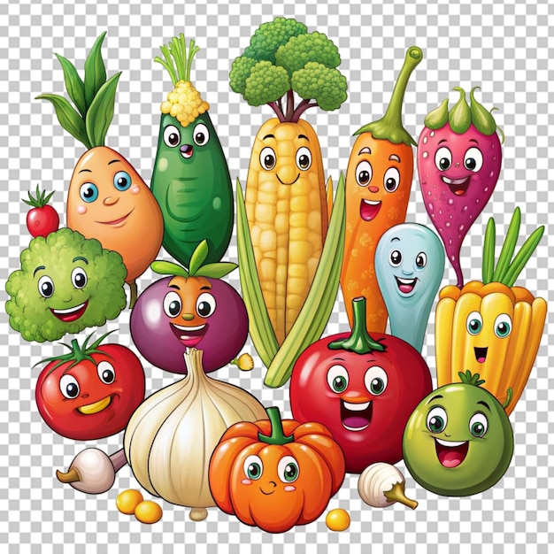 Cartoon vegetables