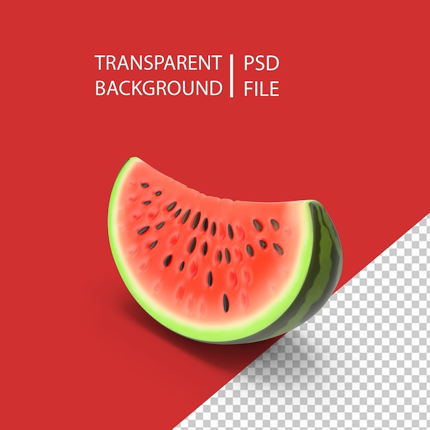 Cartoon Watermelon Slice PNG