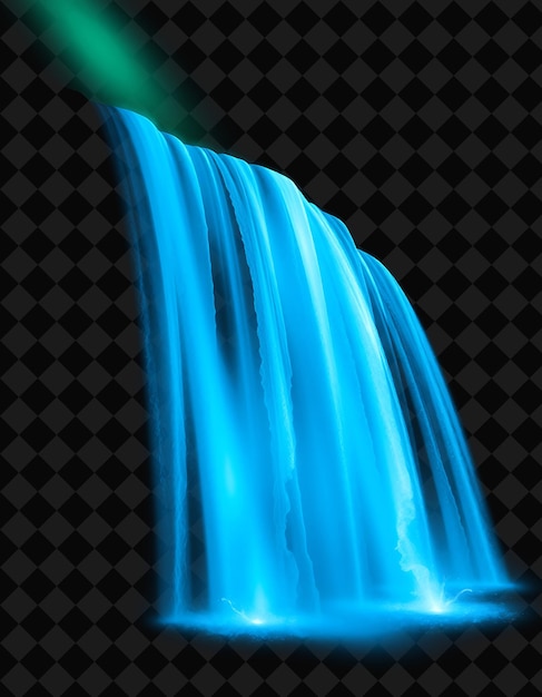 Cascading Aurora a Cascading Waterfall of Light Glowing Steadily Y2K Inspired Deep Blue and Bright