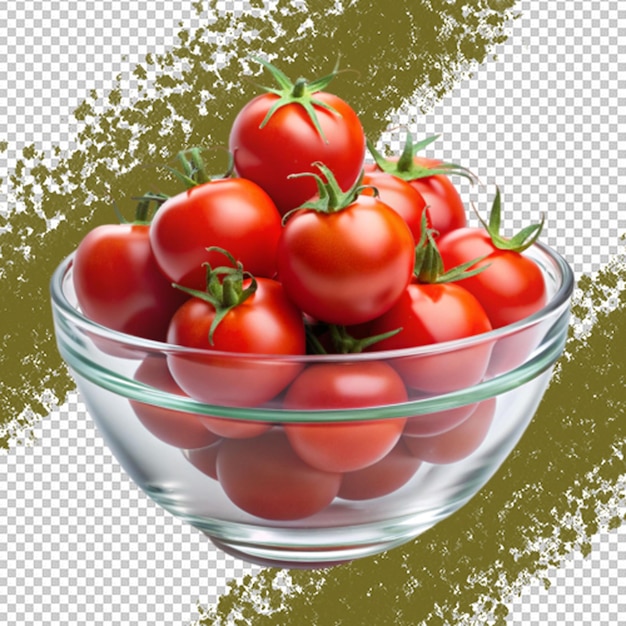 Cascading crimson a bountiful bowl of luscious tom on transparent background