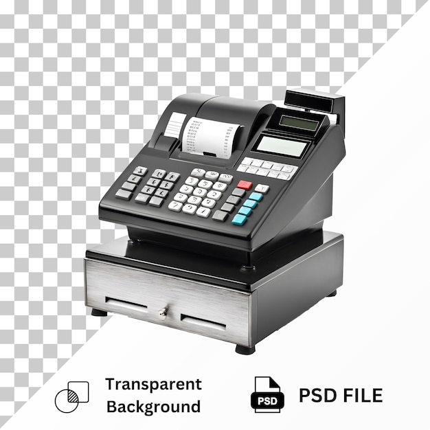 PSD cash register isolated on transparent background