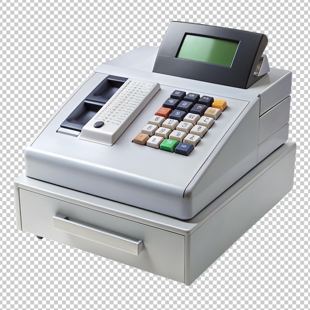 PSD cash register on transparent background