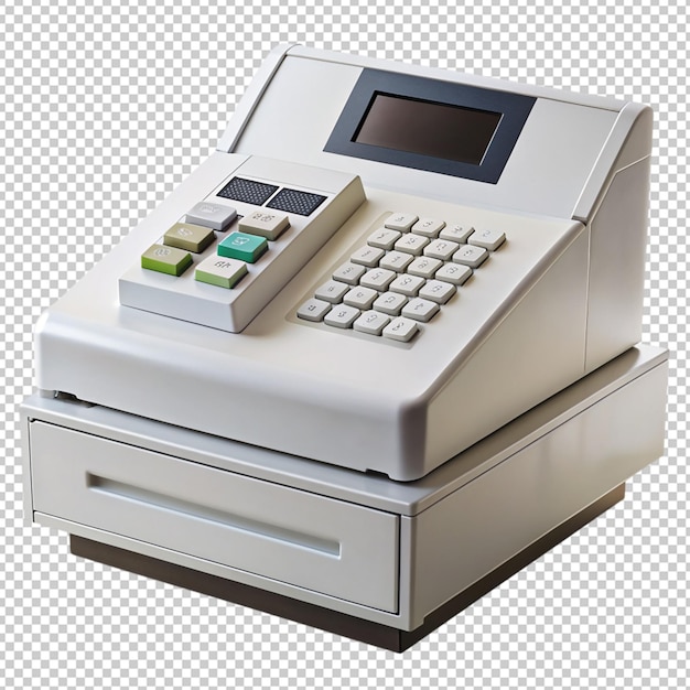 PSD cash register on transparent background