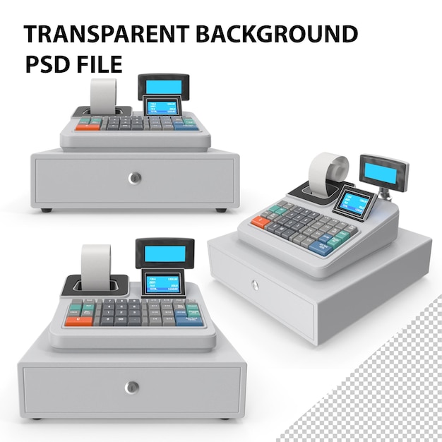 PSD cash register with receipt png