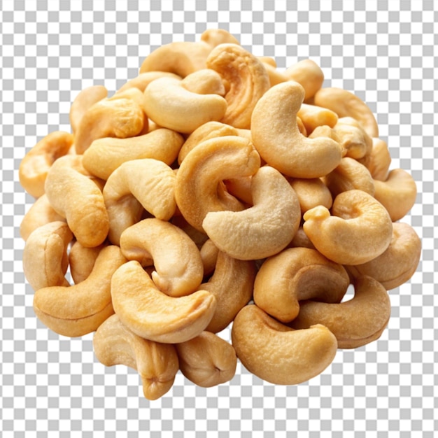 PSD cashews nuts on transparent background