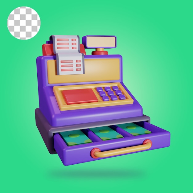 Cashier machine 3d icon