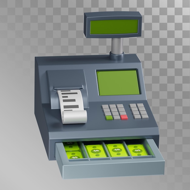 Cashier Machine 3D Illustration