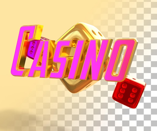 PSD casino 3d text