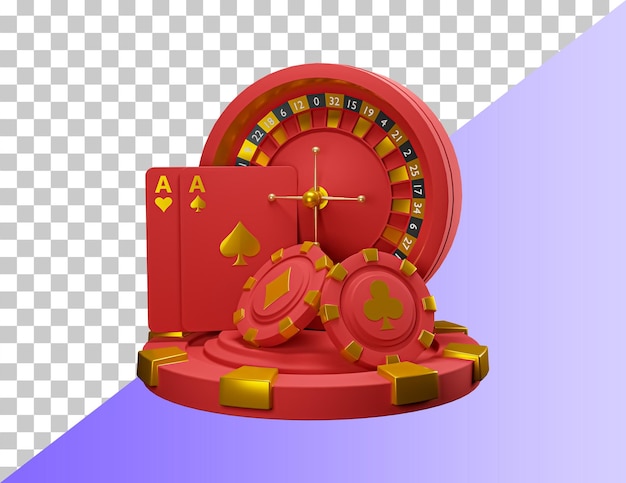 Casino cards poker blackjack baccarat 3d icon. Casino game chips, bet cards, bet items poker chips