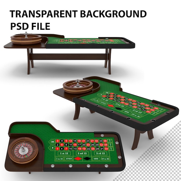 PSD casino roulette table png