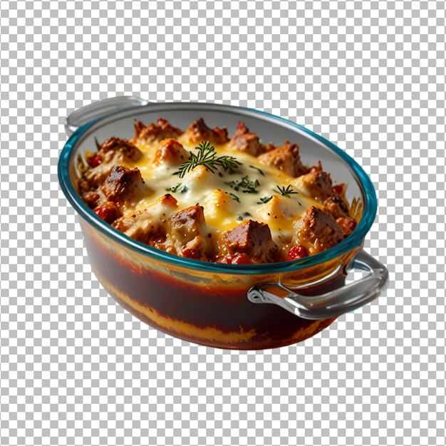 PSD casserole on a transparent background premium psd