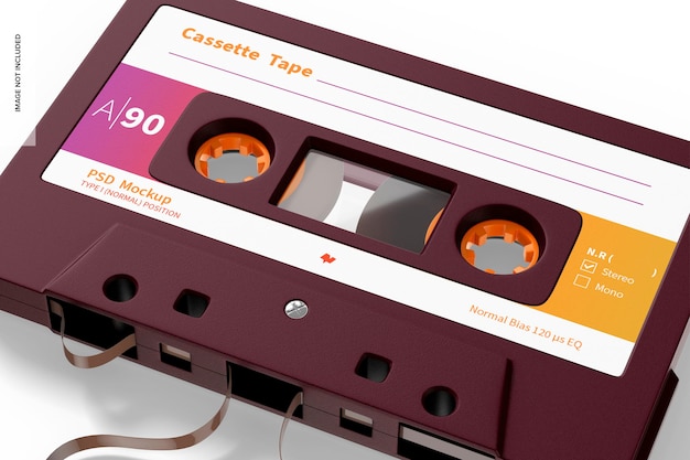 Cassette Tape Mockup, Close Up