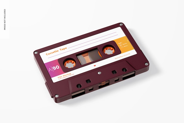 Cassette Tape Mockup, Perspective