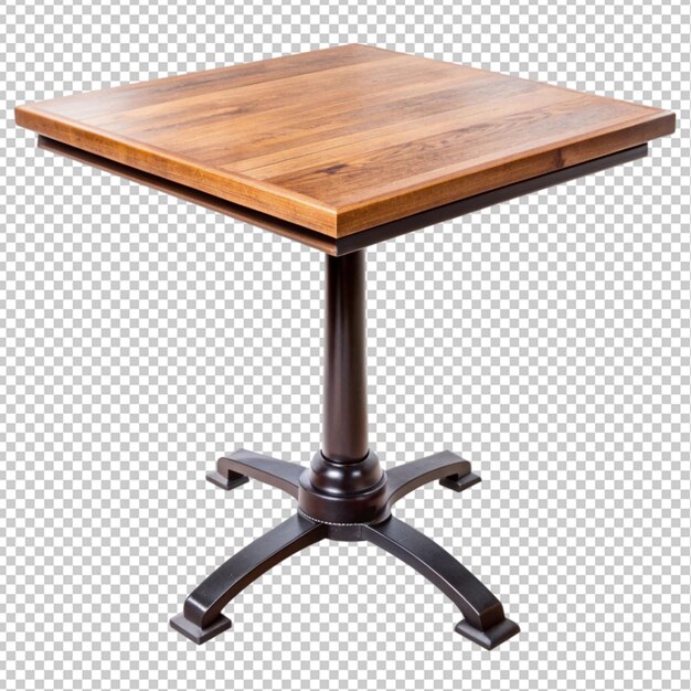 cast iron and wood restaurant table square