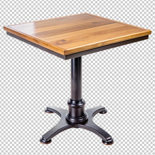 cast iron and wood restaurant table square