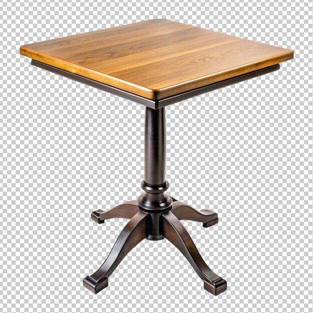 PSD cast iron and wood restaurant table square