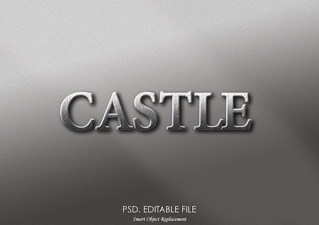 Castle 3d text effect