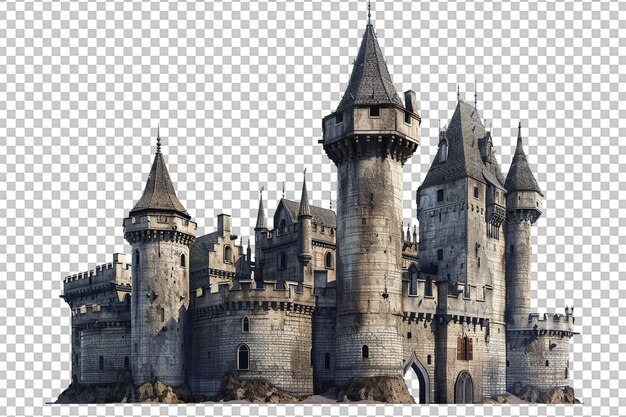 PSD castle alone on transparent background