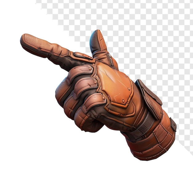 Casual Game UI Hand in Pilot Glove Pointing Element