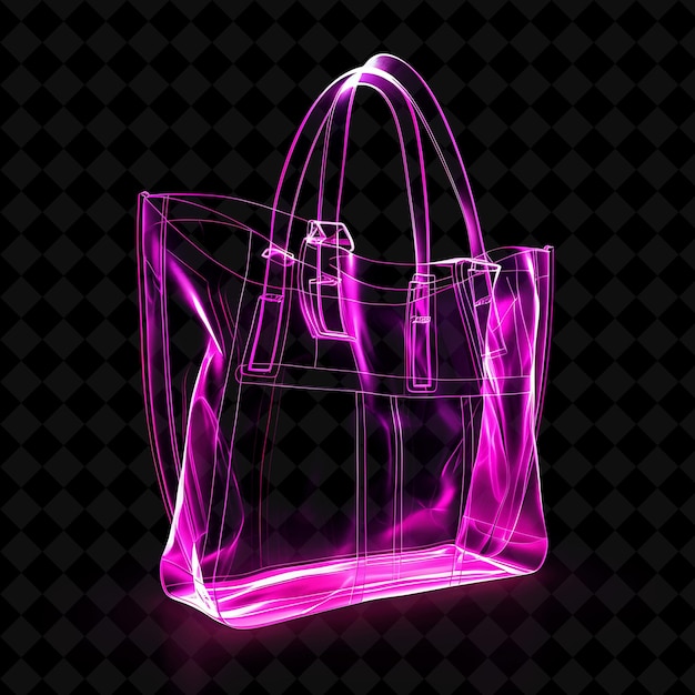 Casual Tote Bag With a Spacious Interior and a Durable Desig Neon Object on Dark Background