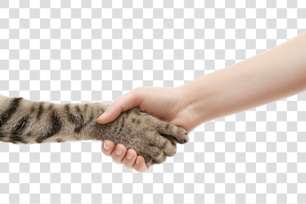 PSD cat hand shaking hand human electronics hardware