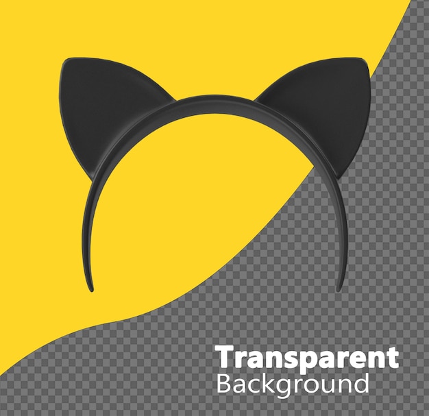 Cat Head Band isolated on a transparent background