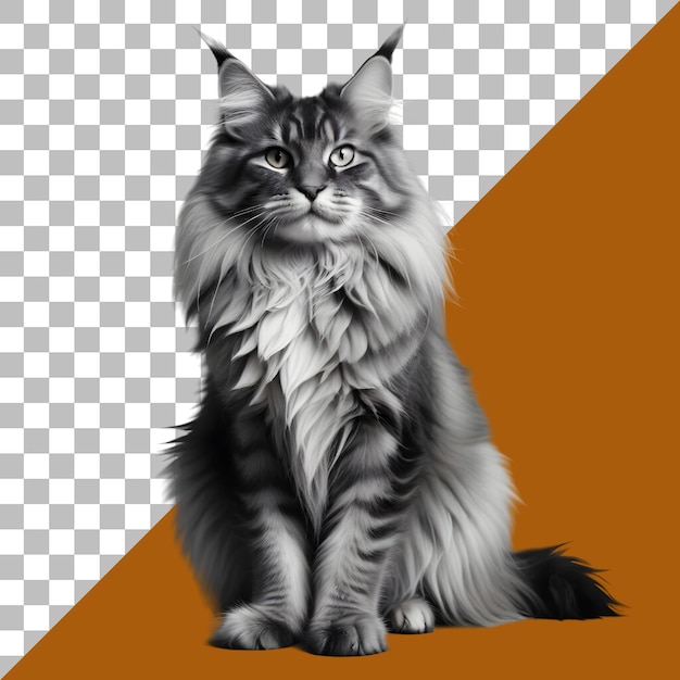 PSD cat isolated on transparent background