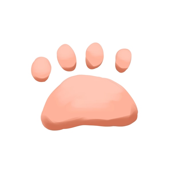 Cat paw pads color illustration