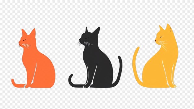 PSD cat silhouette set