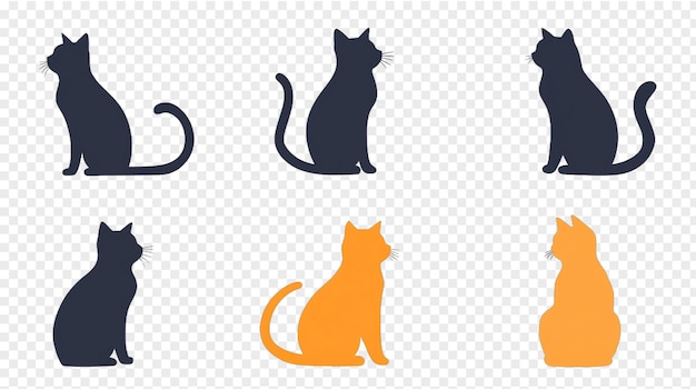 PSD cat silhouette set