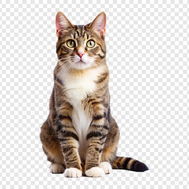 PSD a cat sitting with a transparent background