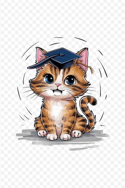 a cat wearing a cap with a cap on it