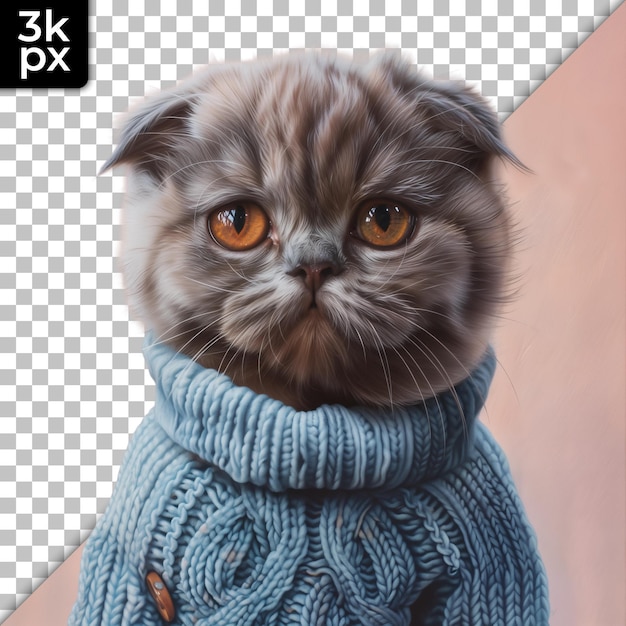 PSD a cat wearing a sweater that says  p p p p