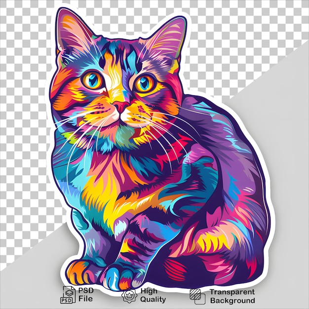 a cat with a colorful background that says quot pet quot