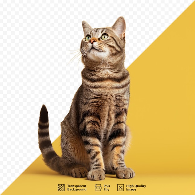 a cat with a yellow background that says " the word " on it.