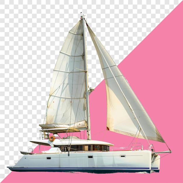 Catamaran transparent background isolated image generative AI