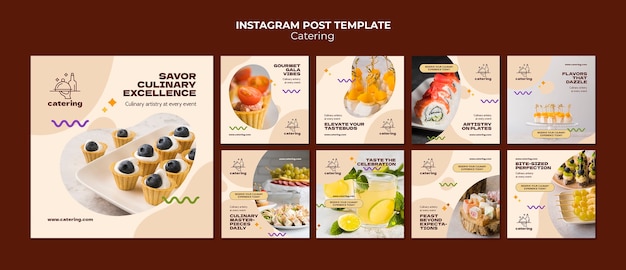 PSD catering service  instagram posts