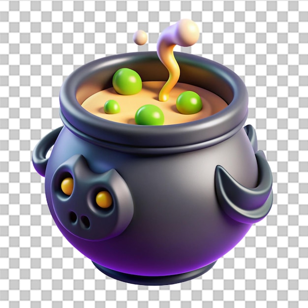 PSD cauldron pot 3d icon illustrations