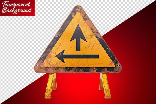 PSD caution warning sign isolated on white background