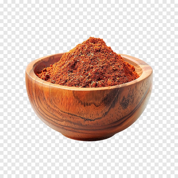 PSD cayenne pepper powder isolated on a transparent background