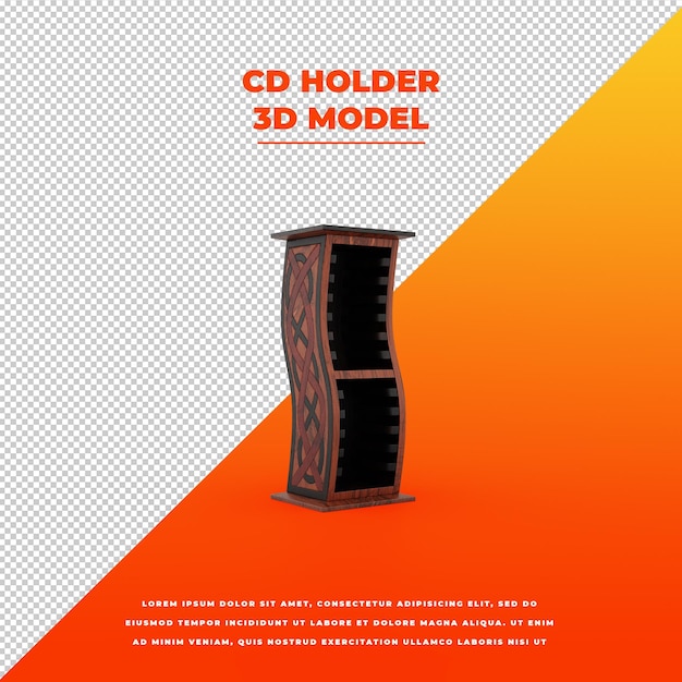 CD holder 3d isolated model