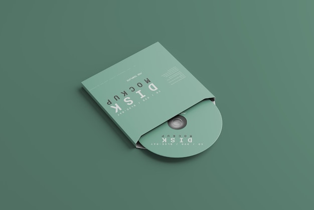 CD with Box Mockup