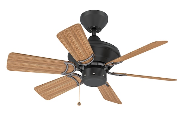 Ceiling Fan 3D rendering isolated on transparent background