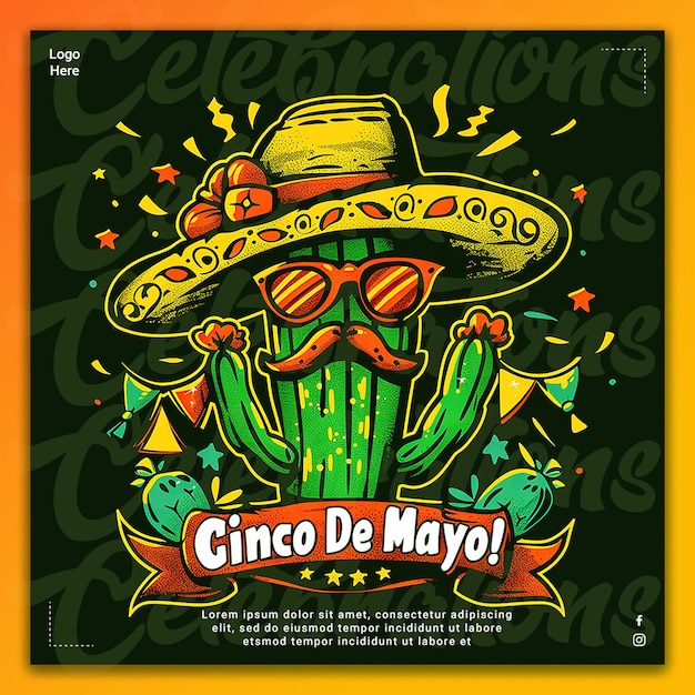 Celebrate Cinco de Mayo Stunning PSD Designs Reflecting Mexicos Pivotal Event Vibrant Festivities