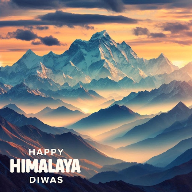 Celebrate Himalaya Diwas PSD Banner Template